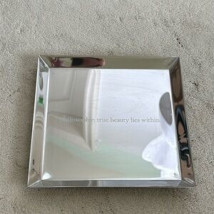 Philosophy : True Beauty Lies Within Vanity Metal Mirror Tray